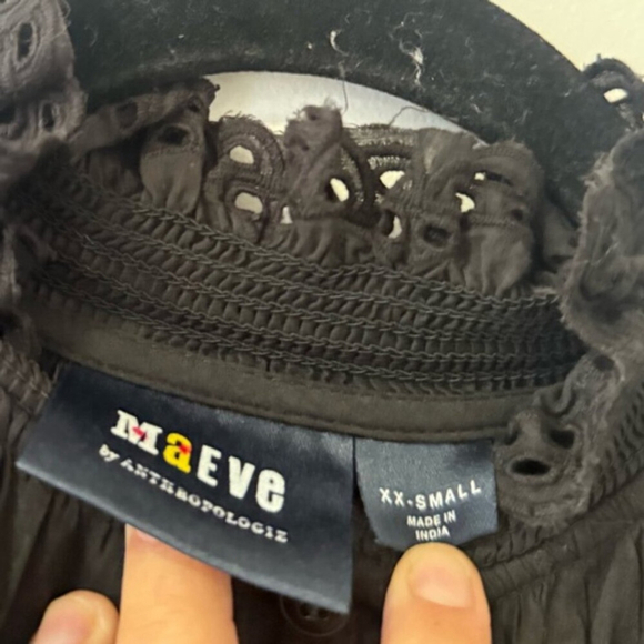 Anthropologie Maeve Eyelet Long-Sleeve Lace Mini Dress - Picture 10 of 10